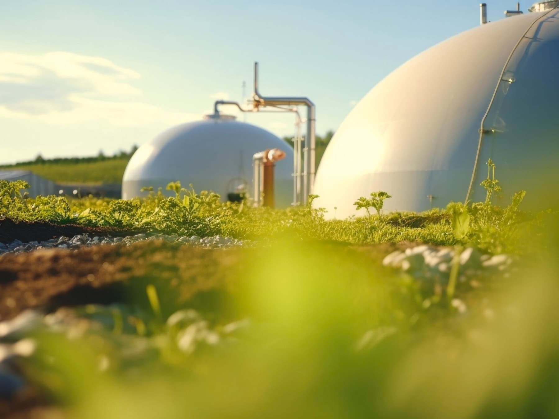 Надворешен поглед на биогасна централа