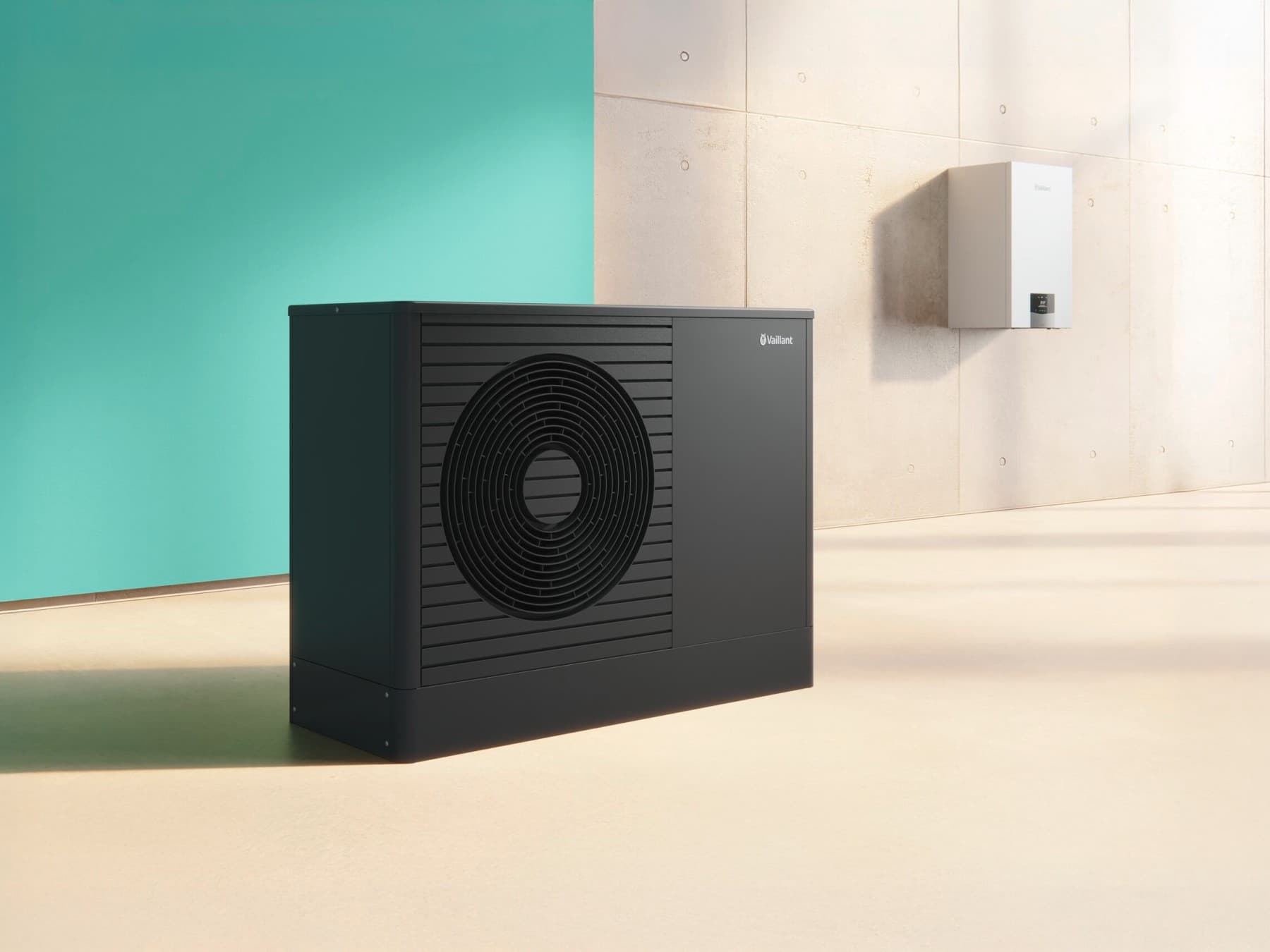 Хибриден систем за греење со топлинска пумпа aroTHERM plus и гасен кондензациски котел ecoTEC plus