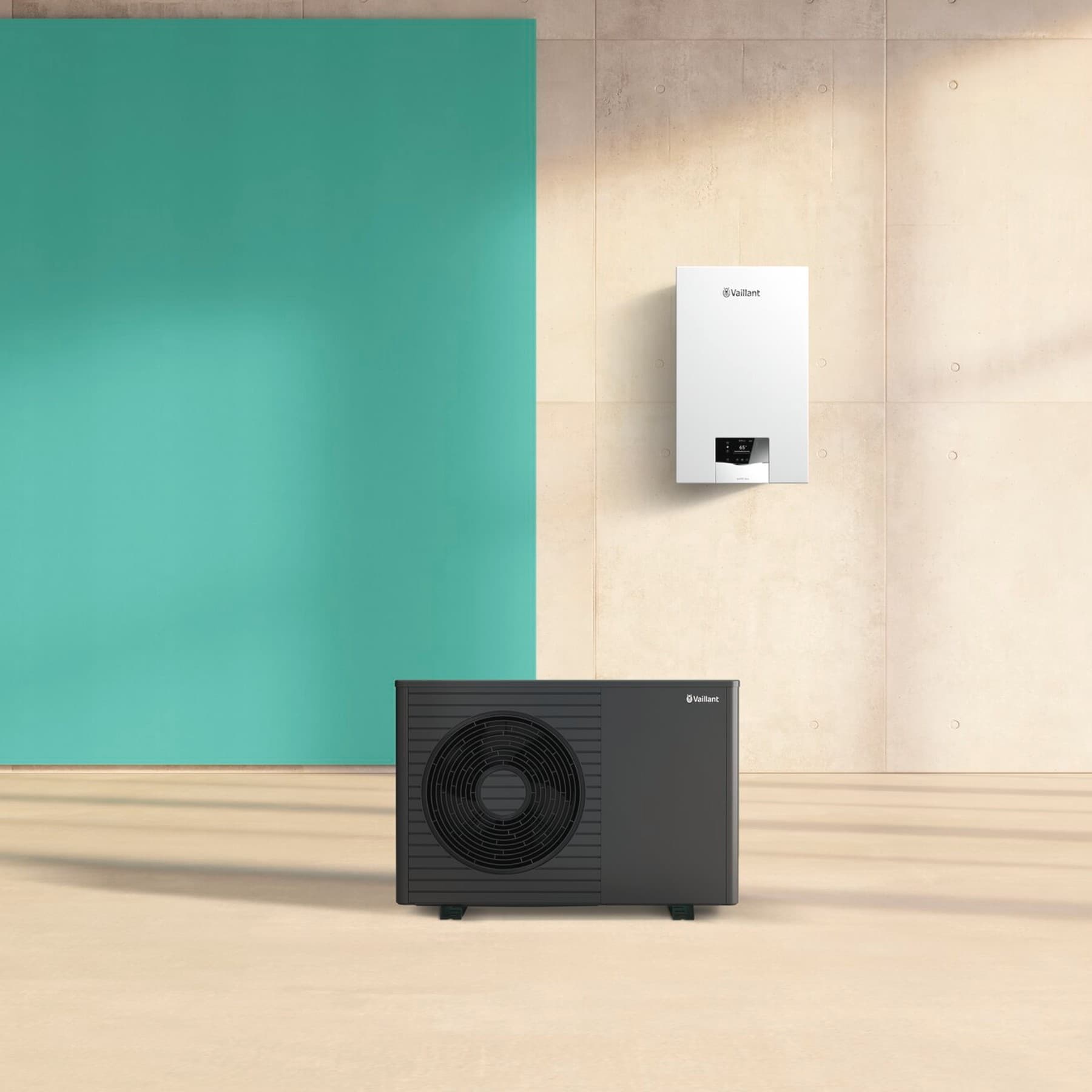 Хибриден систем со топлинска пумпа aroTHERM plus и гасен кондензациски котел ecoTEC plus