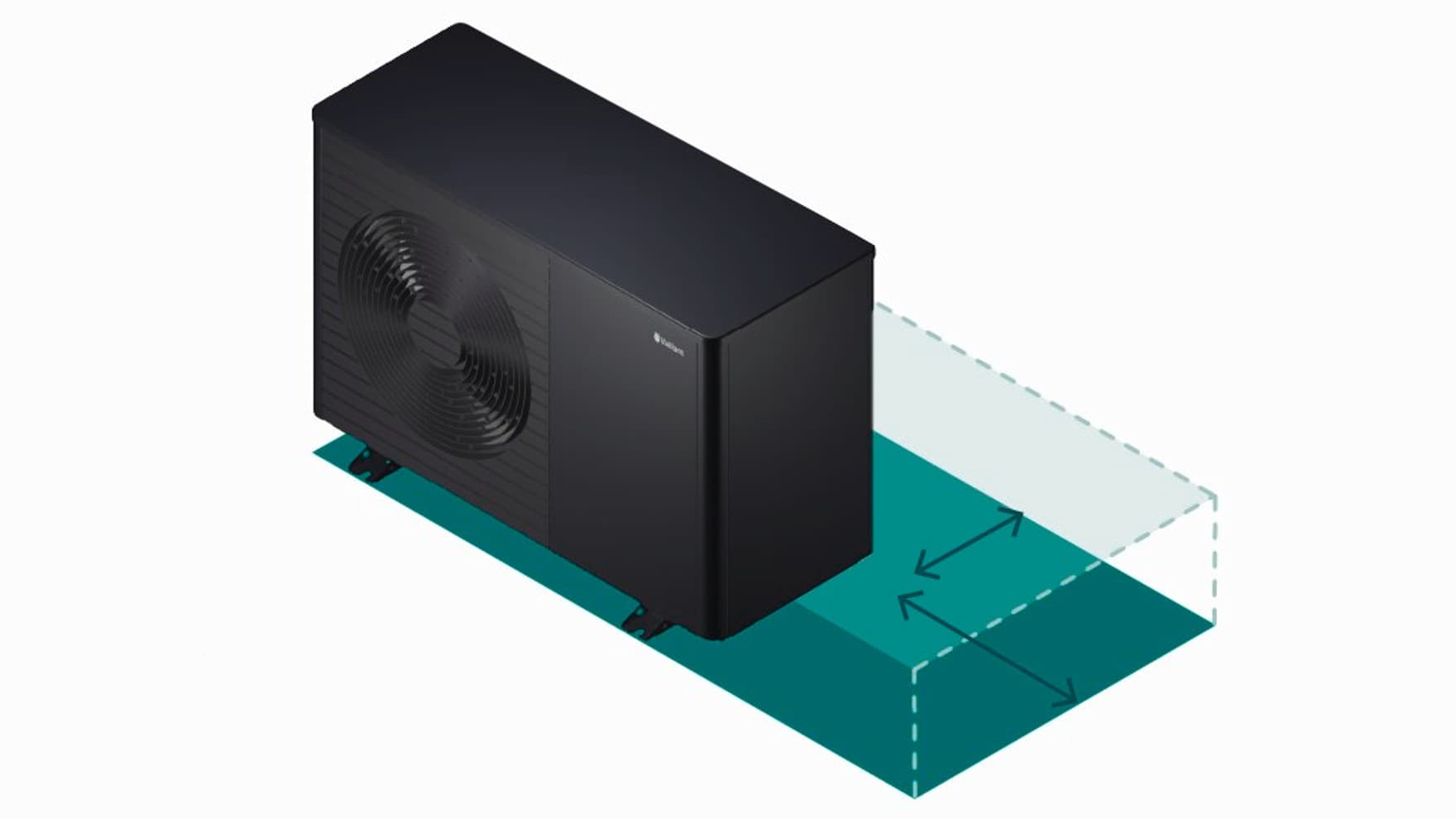 заштитна зона на топлинска пумпа со флексибилна просторна функција