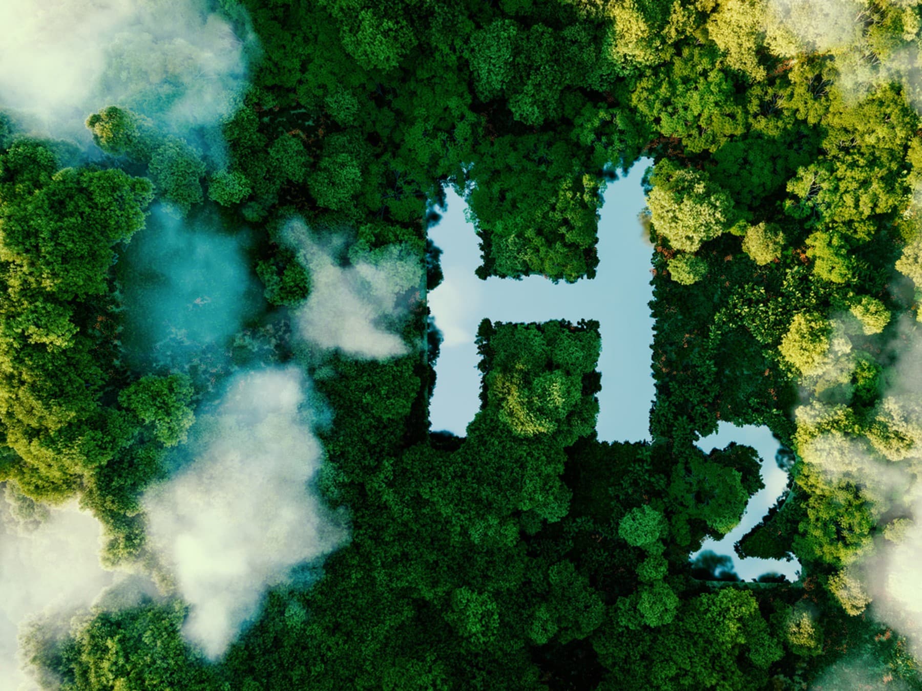 Шума со симбол на водород во неа