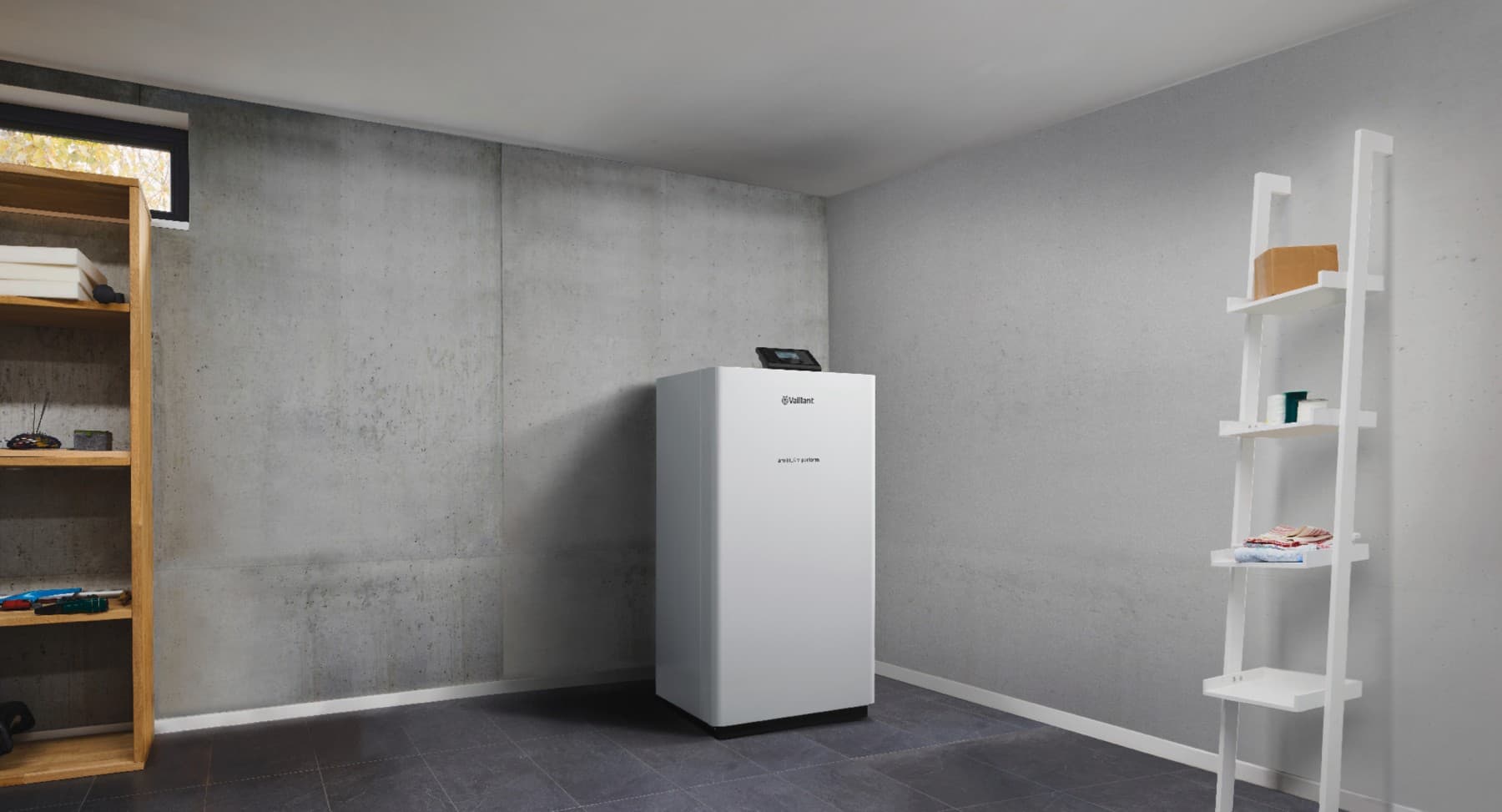 Топлинска пумпа од земја во помошната просторија