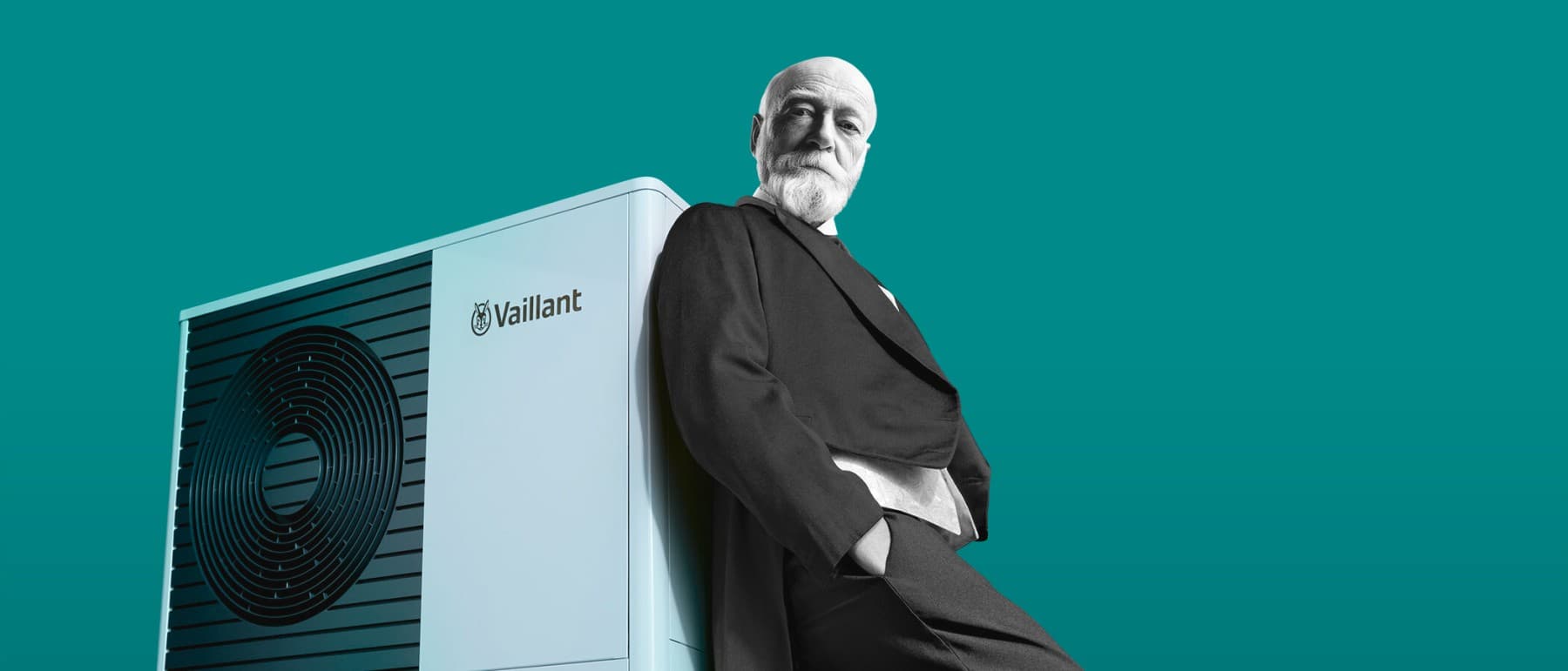 Јохан Ваилант пред топлинска пумпа