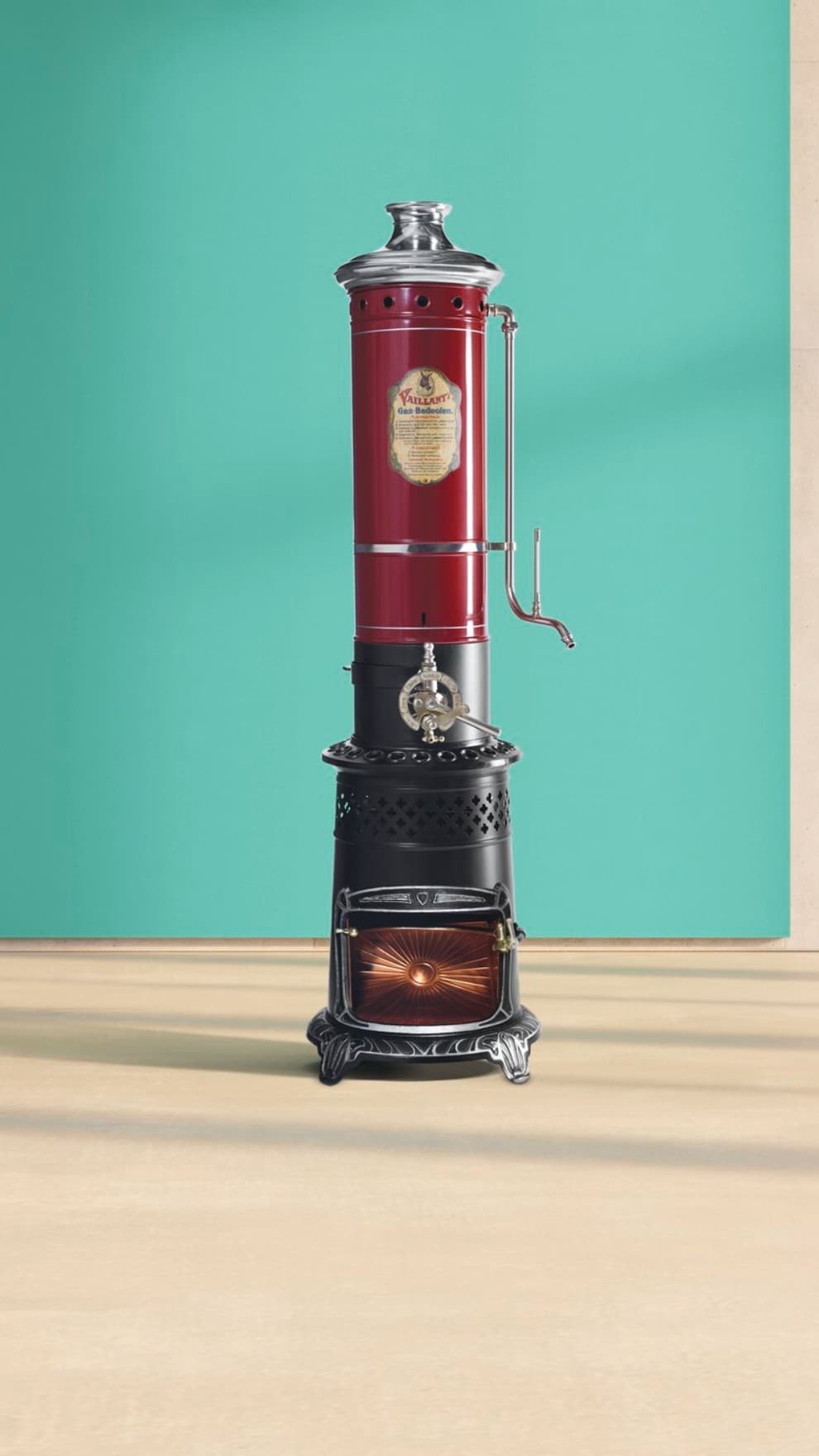 Иновација од Vaillant: првиот затворен грејач за када на гас од 1894 година