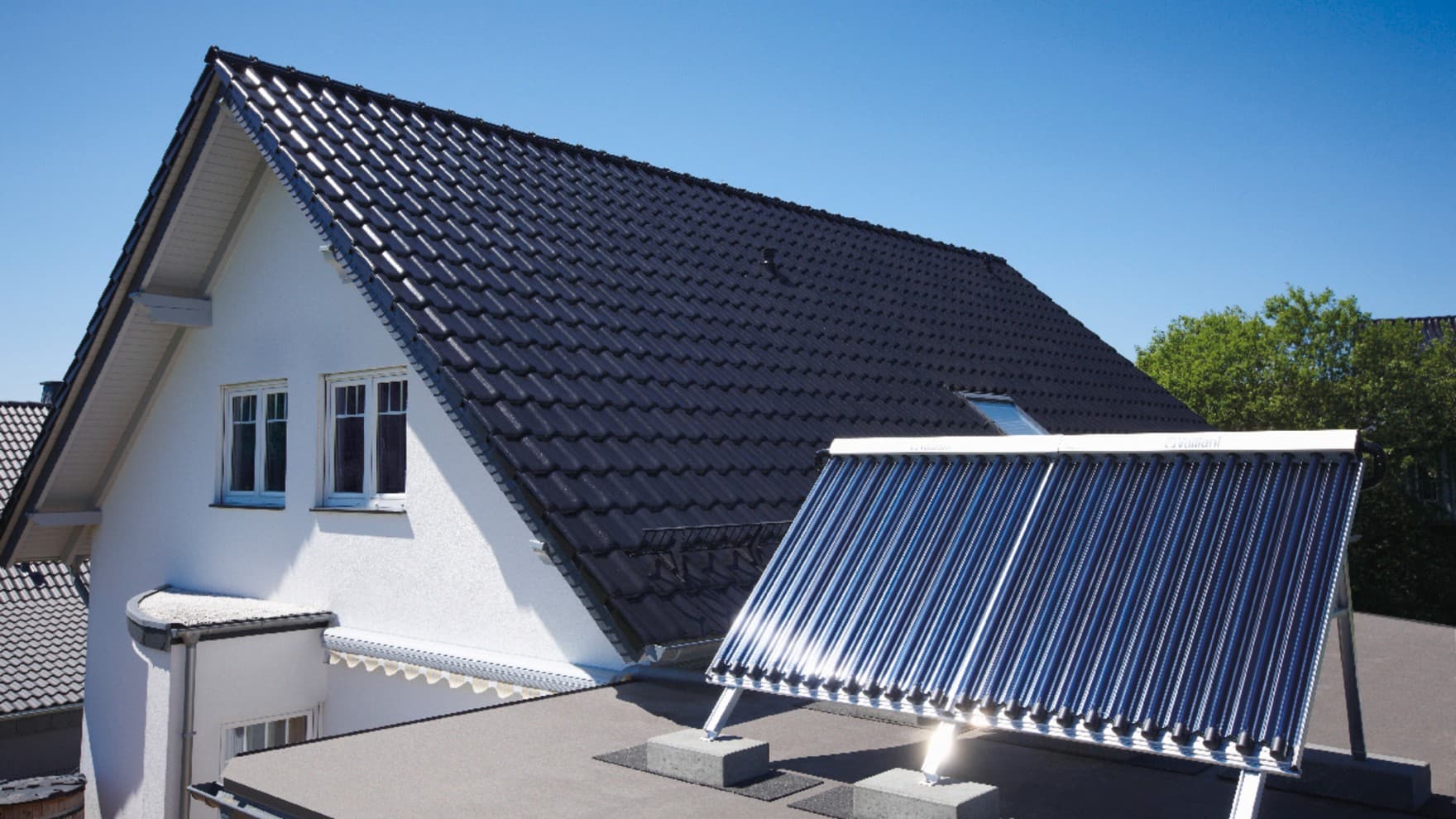 Колекторски цевки со вакуум на покривот