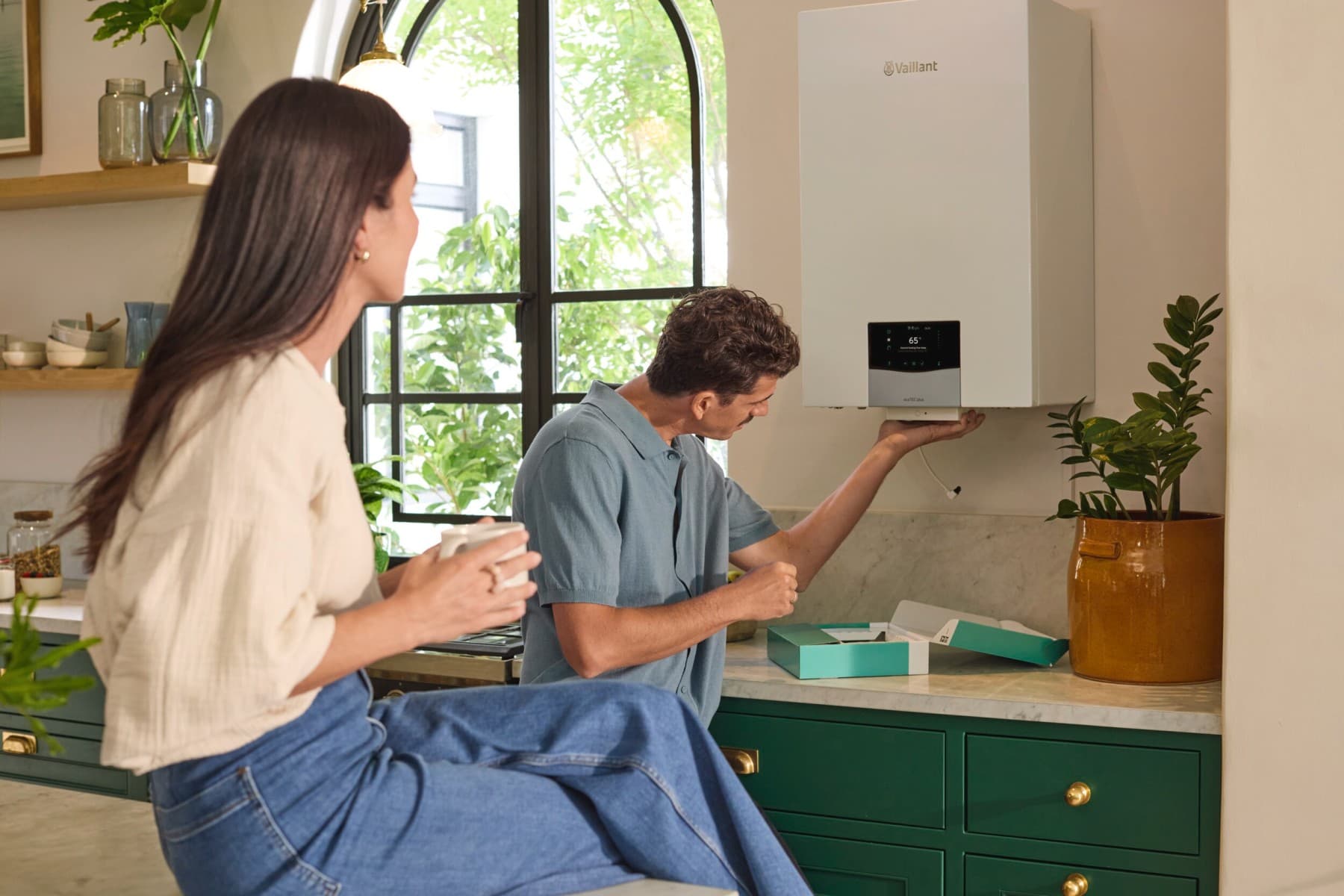 Поглед на интернет-портата под котел на Vaillant