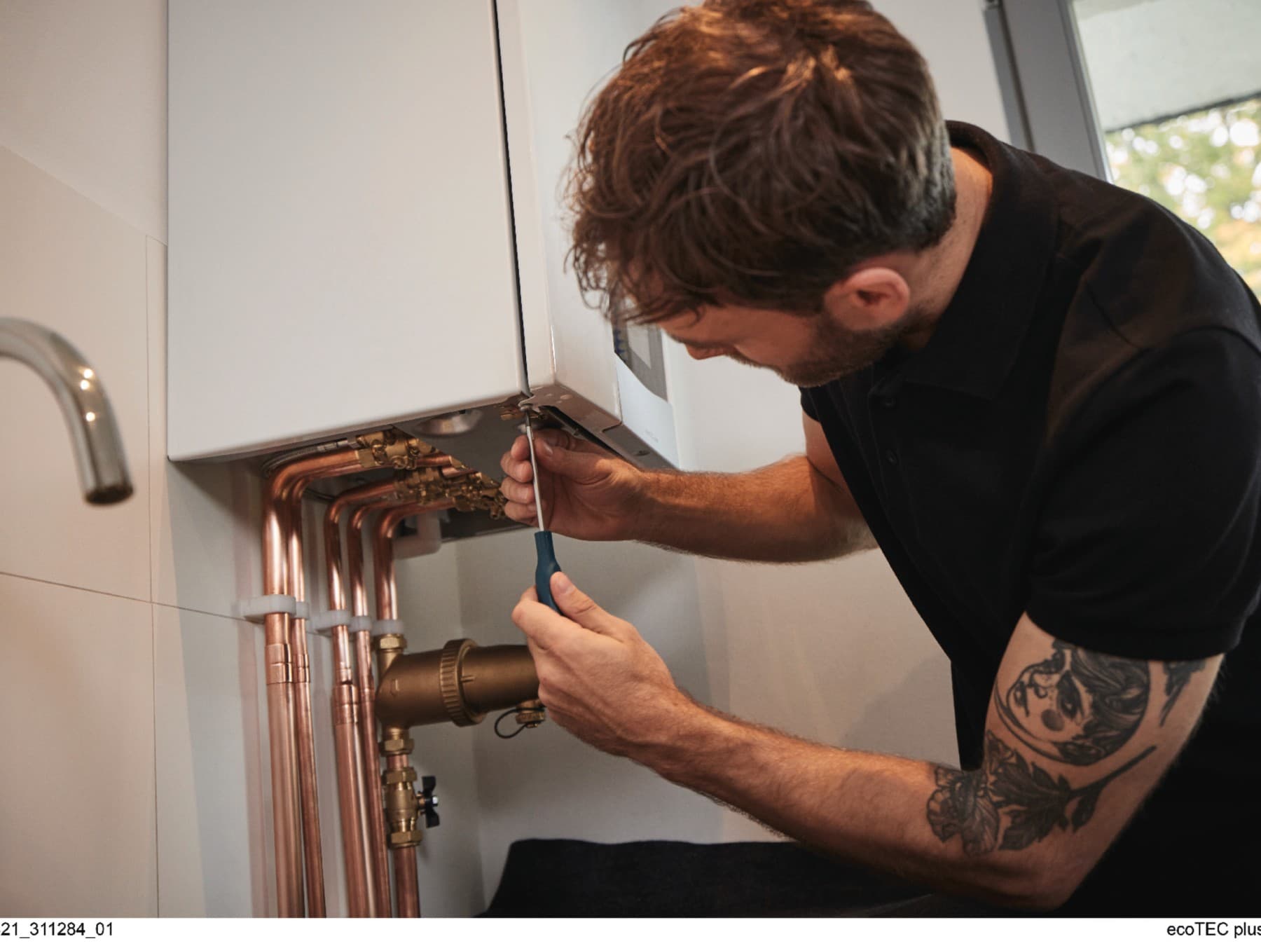 Инсталирајте завртки на котелот